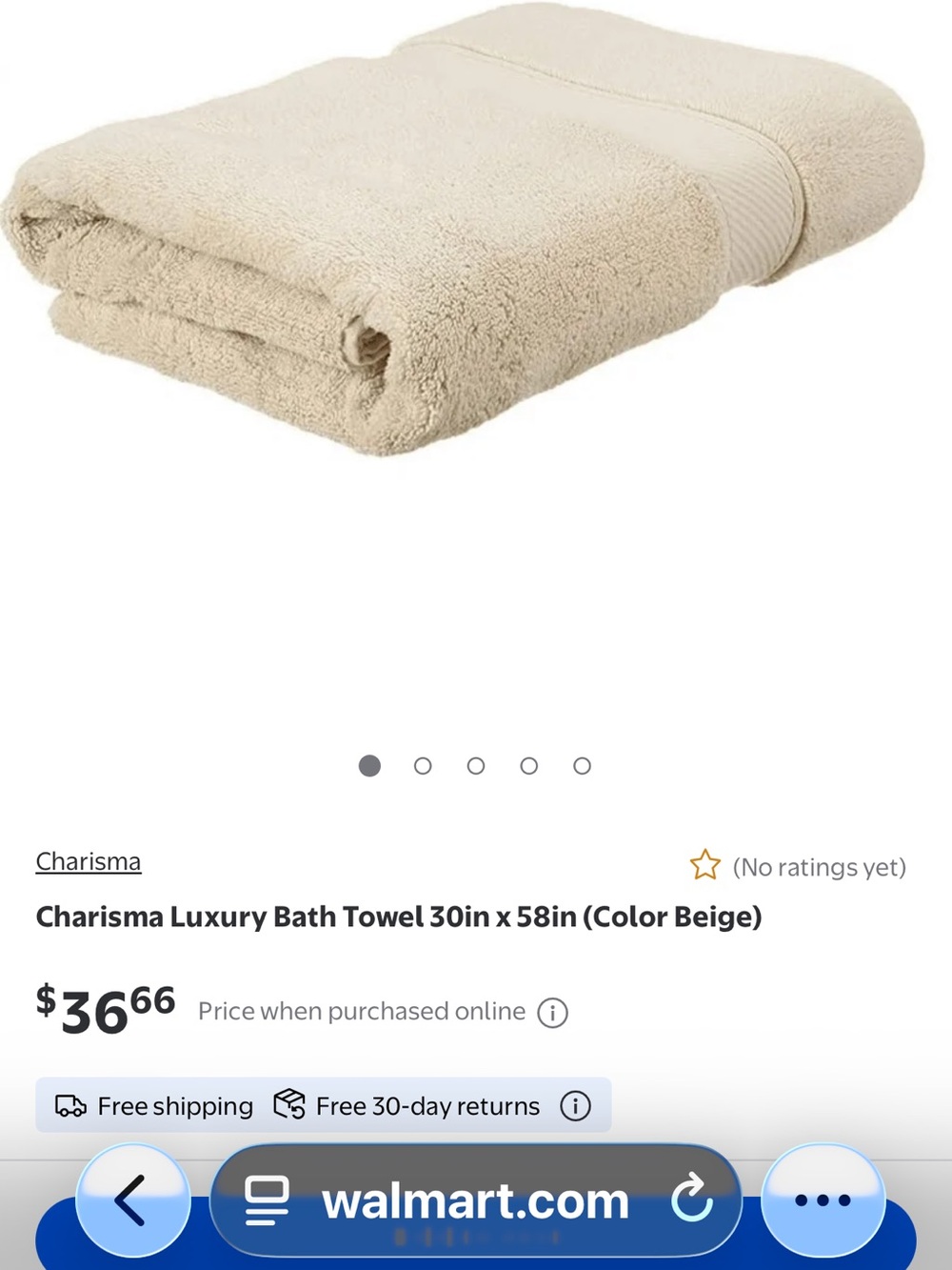 Charisma Cream Plush Bath Towel